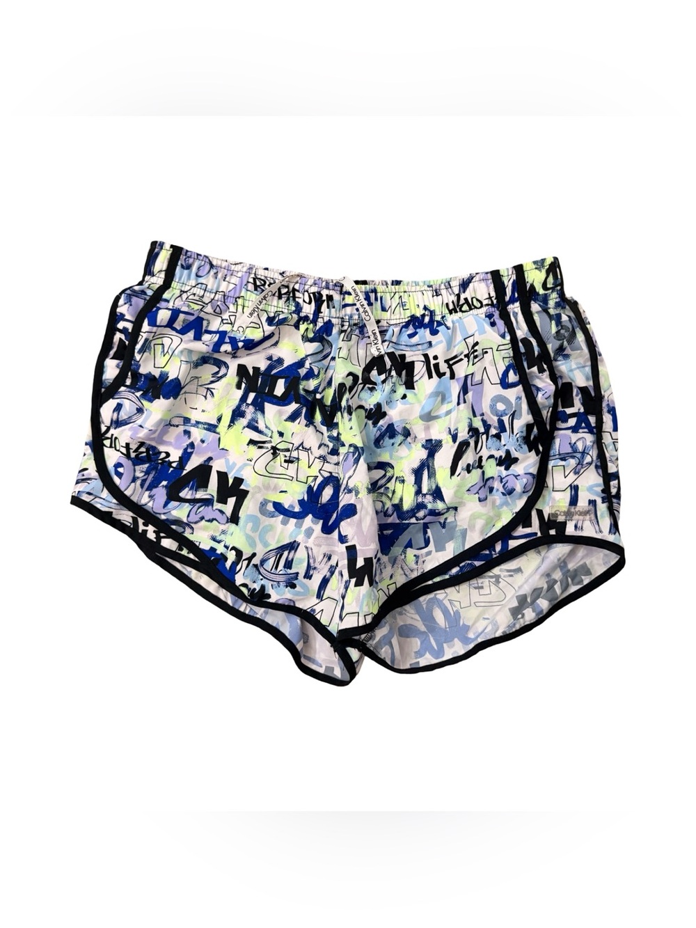 Calvin Klein Graffiti-Print Athletic Shorts with pockets - SZ L